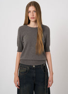 Short Sleeve Organic Cashmere Knit