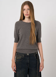 Short Sleeve Organic Cashmere Knit