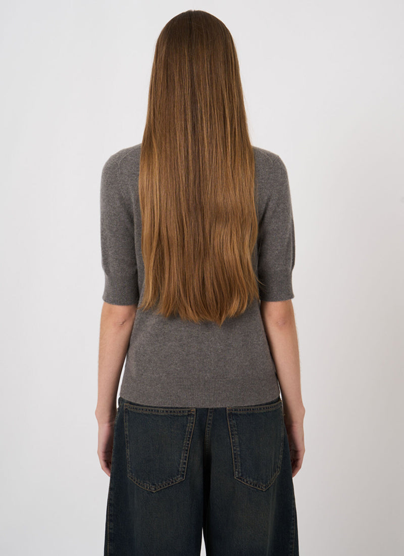 Short Sleeve Organic Cashmere Knit