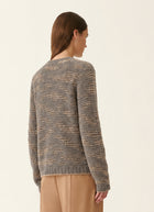 Crew Neck Distressed Sweater