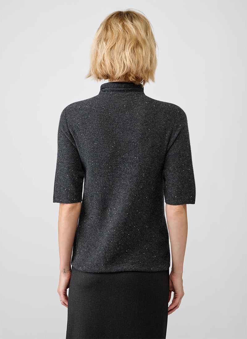 Antonelli Dakota Knit Short Sleeve Turtleneck Sweater