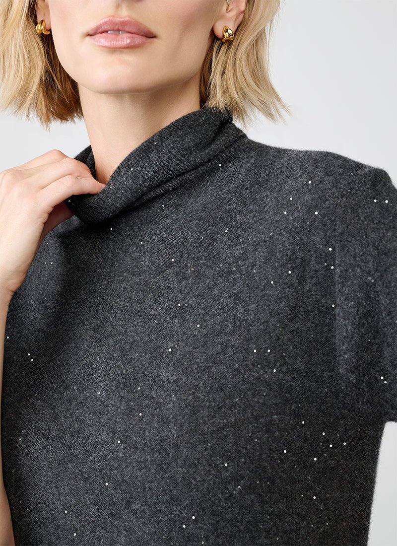 Dakota Knit Short Sleeve Turtleneck Sweater