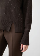 Antonelli Sila Speckle Long Sleeve Crew Sweater