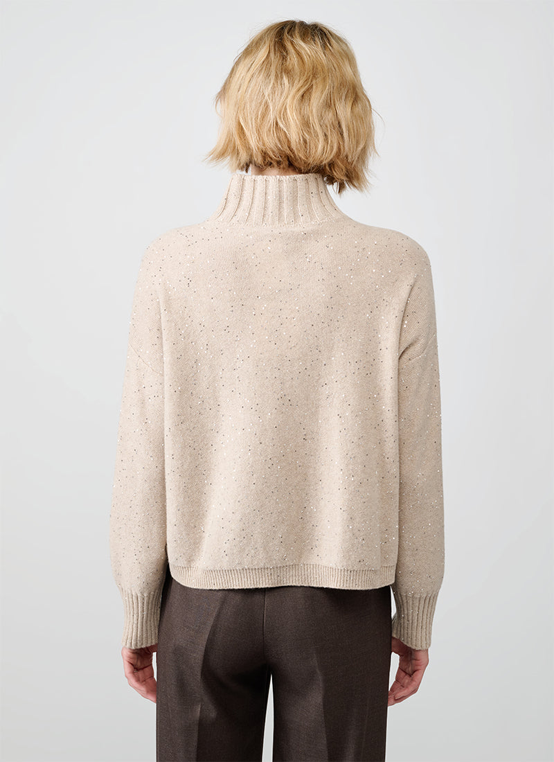 Borgogna Speckle Turtleneck