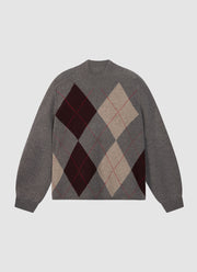 Wool Cashmere Argyle Pullover