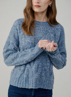 Marled Cable Crew Neck Sweater