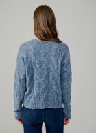 Marled Cable Crew Neck Sweater