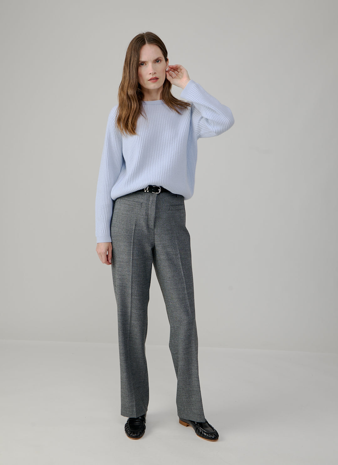 Cashmere Ribbed Crew Neck Pullover by FTC Cashmere at Andrews 