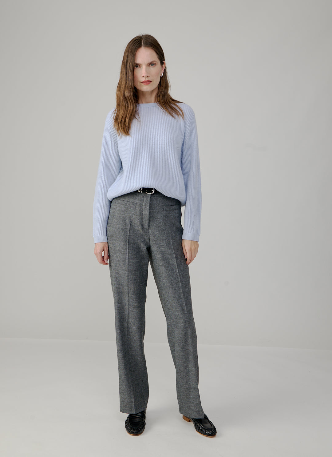  Cashmere Ribbed Crew Neck Pullover by FTC Cashmere at Andrews 
