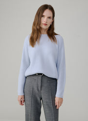  Cashmere Ribbed Crew Neck Pullover by FTC Cashmere at Andrews 