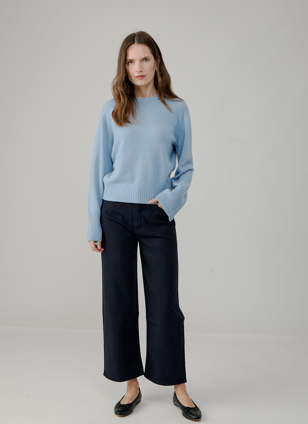 Cashmere Ribbed Cuff Sweater by FTC Cashmere at Andrews