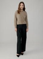 Relaxed Fit Saddle Crew Back Yoke Pullover