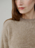 Relaxed Fit Saddle Crew Back Yoke Pullover