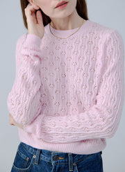  Fancy Stitch Cashmere Crew Neck Pullover by Autumn Cashmere at Andrews 