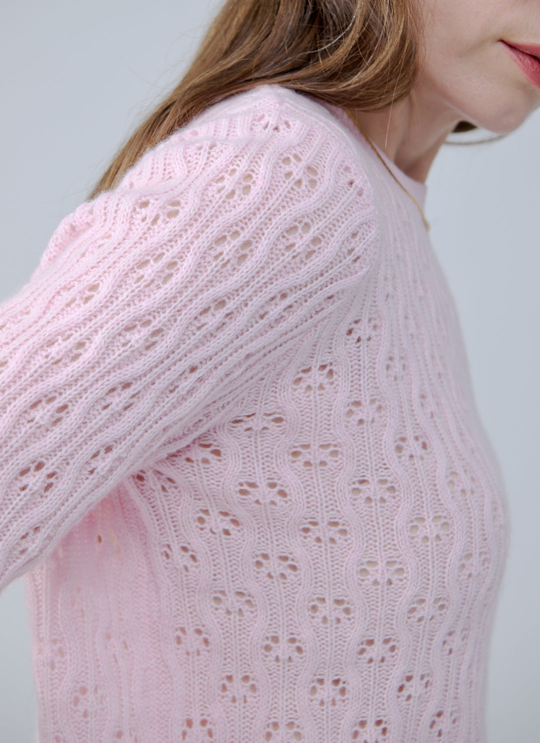 Fancy Stitch Cashmere Crew Neck Pullover by Autumn Cashmere at Andrews 