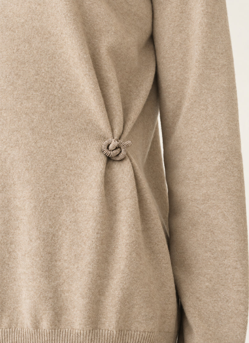 Knot Detail Turtleneck