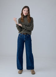  Solid Cropped Chunky Mock Neck Sweater by Autumn Cashmere at Andrews 