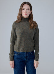  Solid Cropped Chunky Mock Neck Sweater by Autumn Cashmere at Andrews 