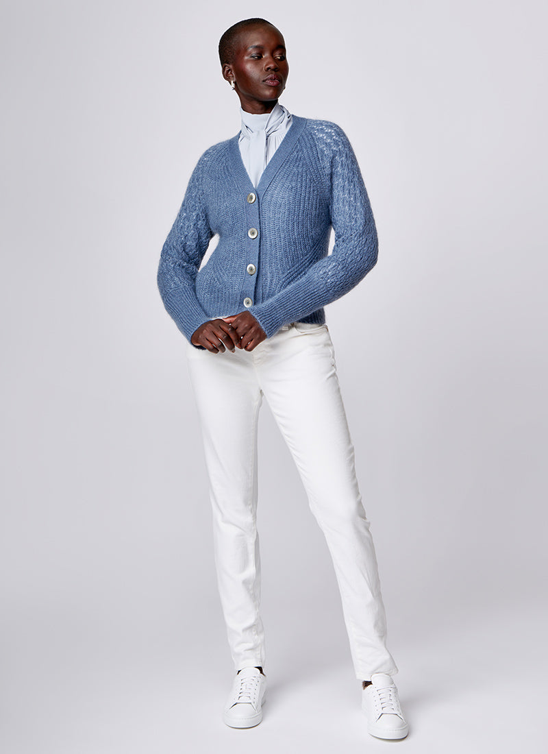 Eleventy Mohair Knit Cardigan