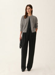 Jewel Detail Crew Cardigan