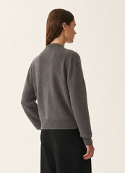 Jewel Detail Crew Cardigan