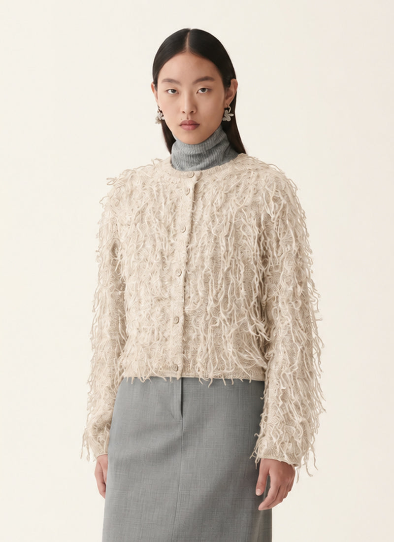 Feather Crew Cardigan