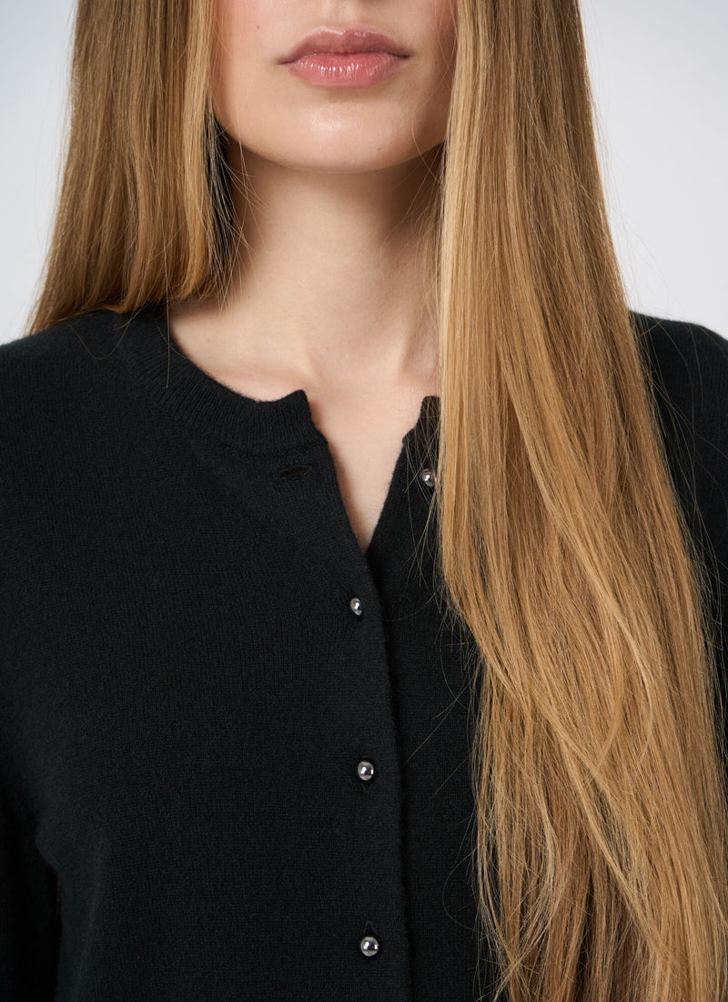 Organic Cashmere Knit Cardigan