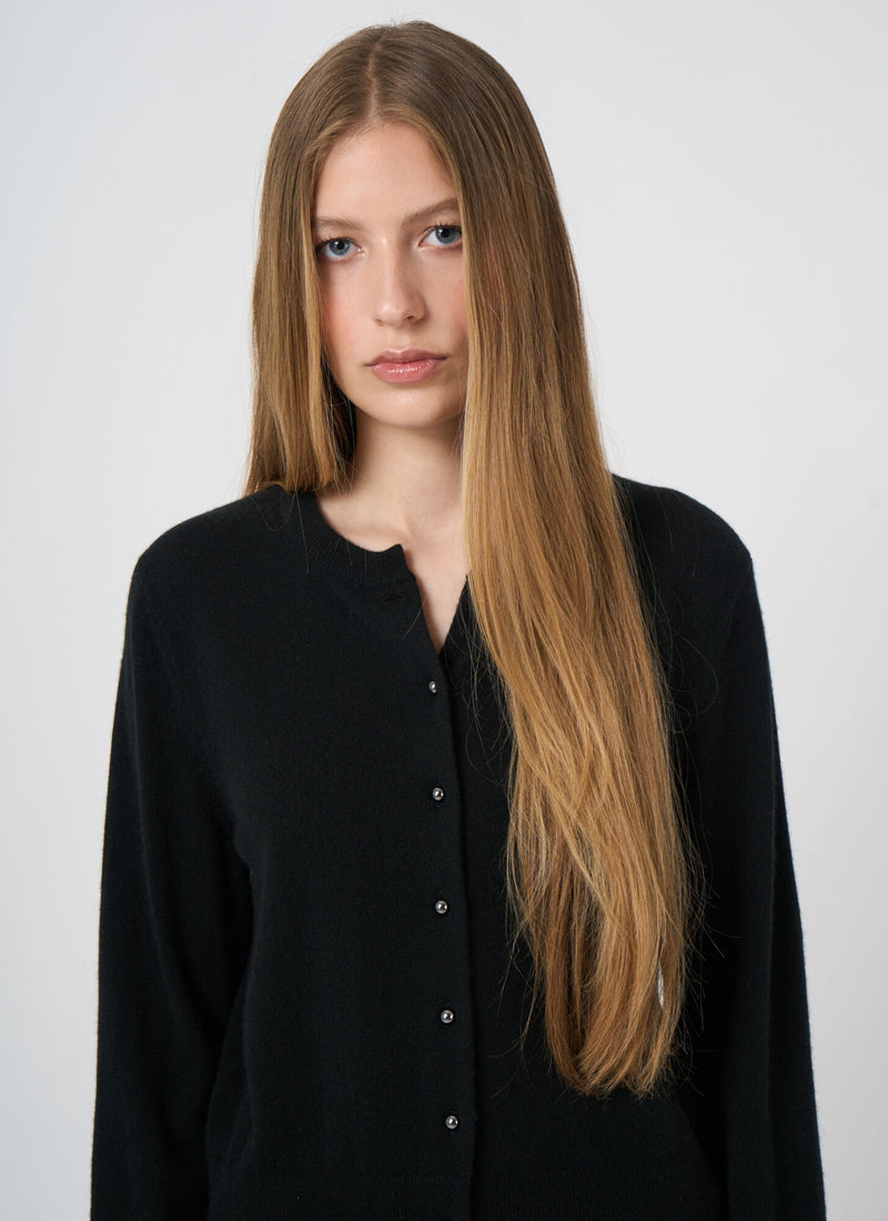 Organic Cashmere Knit Cardigan