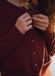 Organic Cashmere Knit Cardigan