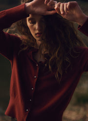 Organic Cashmere Knit Cardigan