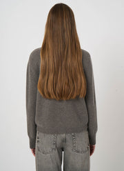 Wool Cashmere Denim Collar Cardigan