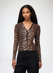 Printed Merino Cardigan