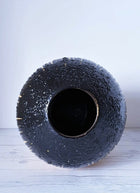 Haute Curature Emons & Sohne ES Keramik Black Fat Lava and Yellow Ceramic Statement Floor Vase, 1960s-70s