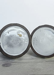Haute Curature Mari Simmulson for Upsala Ekeby Pair of 1960 Agave Series  Incised Leaf Polychrome Glaze Jug Vases