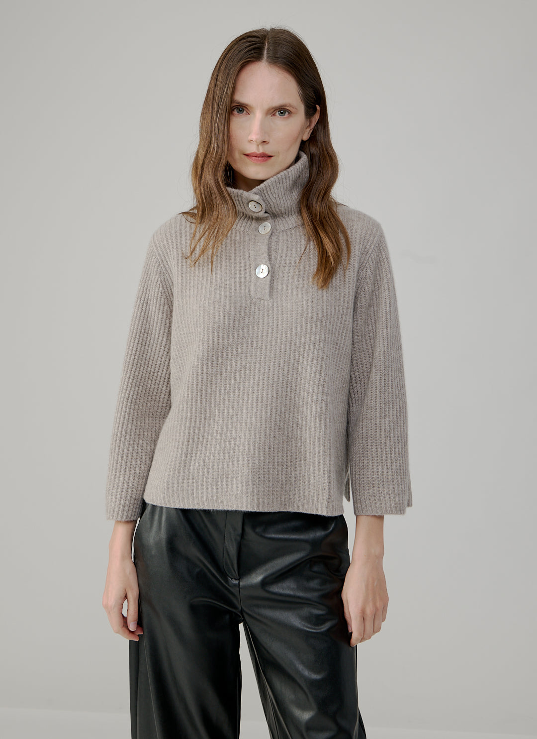 Cashmere Highneck Poncho Pullover by FTC Cashmere at Andrews 