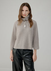  Cashmere Highneck Poncho Pullover by FTC Cashmere at Andrews 
