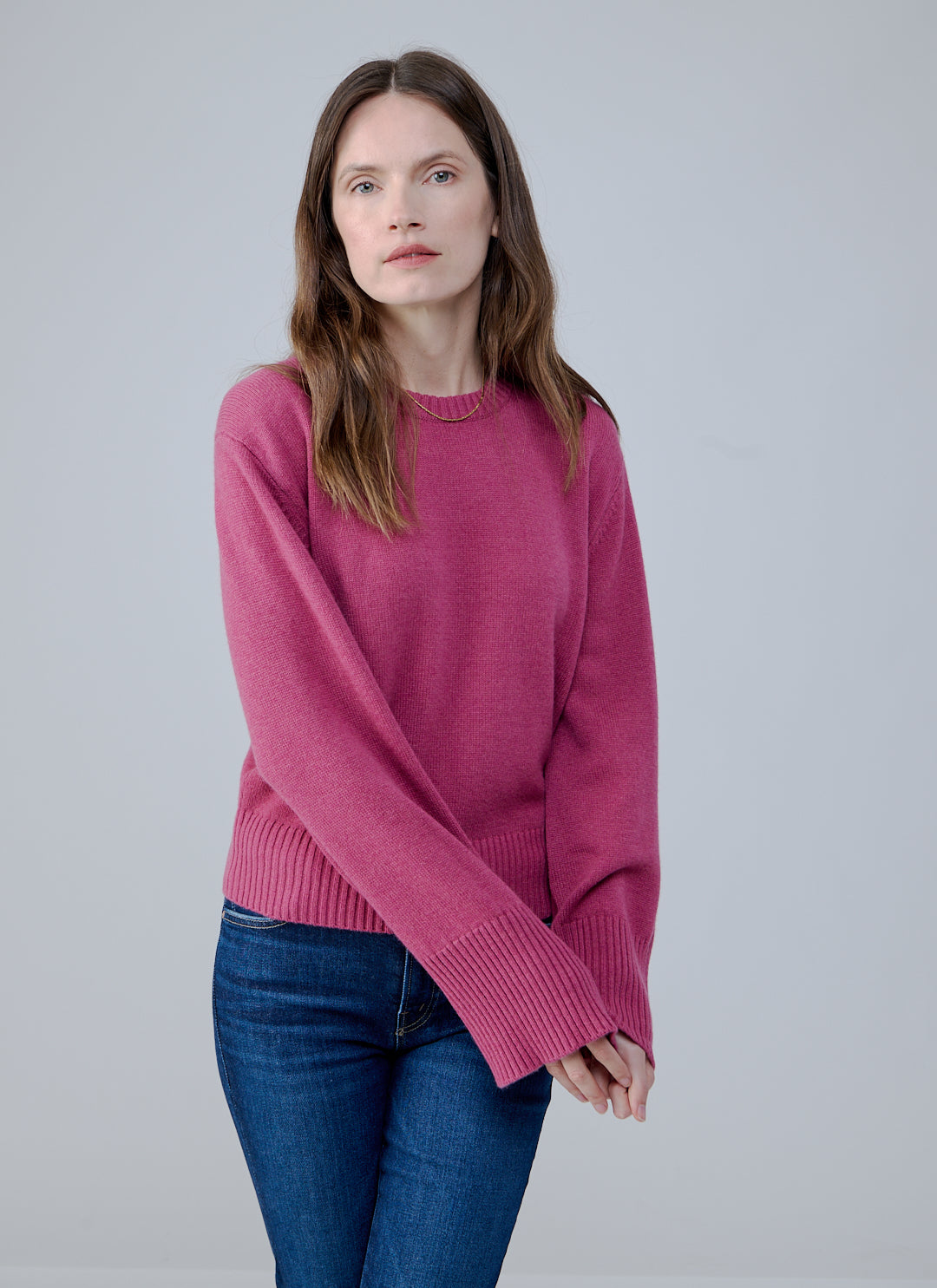 Cashmere Ribbed Cuff Sweater by FTC Cashmere at Andrews