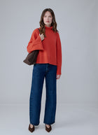  Cashmere Ribbed Highneck&nbsp;Pullover by FTC Cashmere at Andrews 