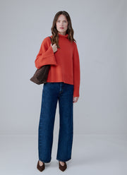  Cashmere Ribbed Highneck&nbsp;Pullover by FTC Cashmere at Andrews 