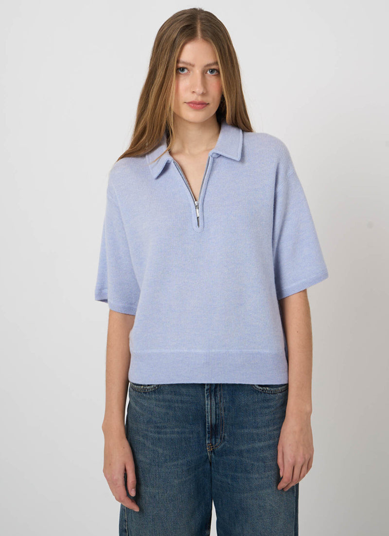 Cashmere Zip Collar Pullover