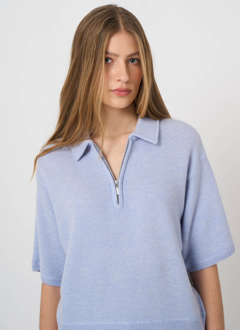 Cashmere Zip Collar Pullover