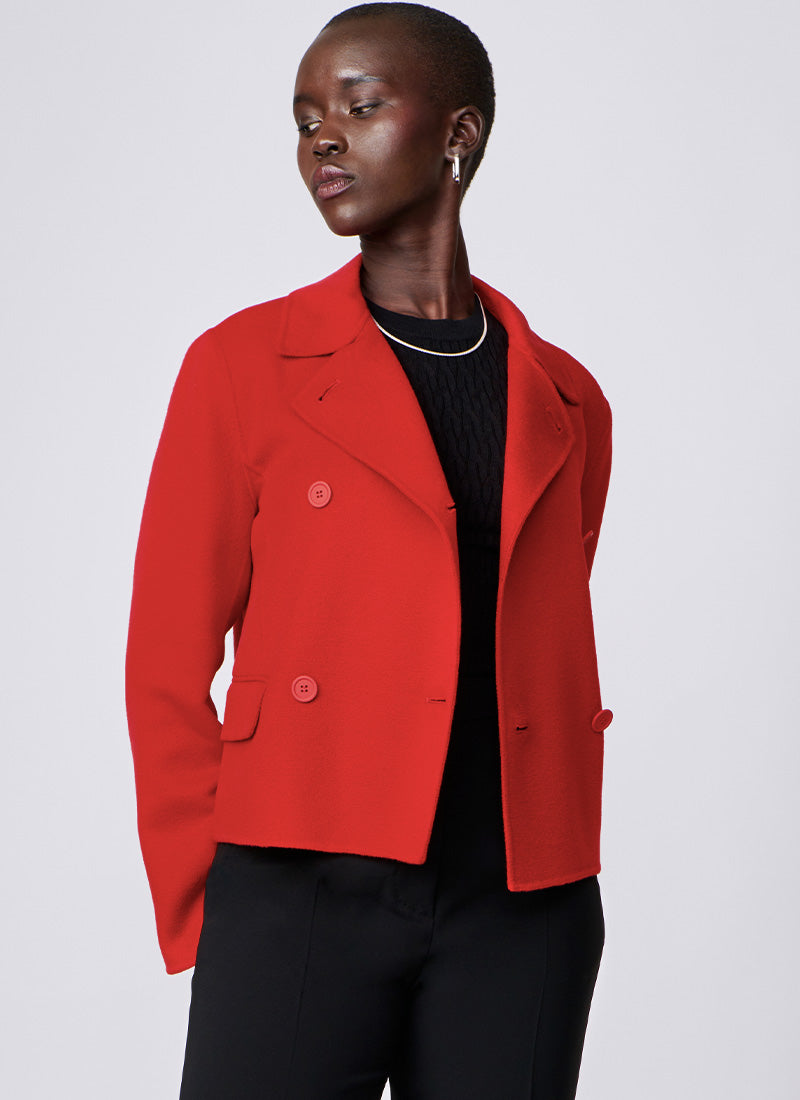 Max Mara Armonia Double-Breasted Short Jacket