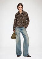 Brushed Leopard Jacquard Blazer