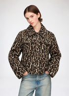 Brushed Leopard Jacquard Blazer