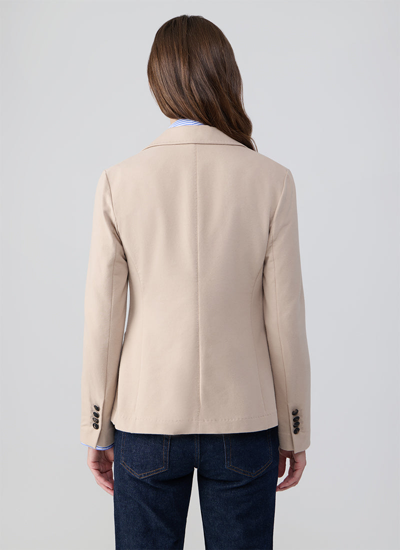 Slim Fit Light Fleece 2 Button Blazer