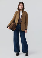 Boyfriend Light Fleece 1 Button Blazer