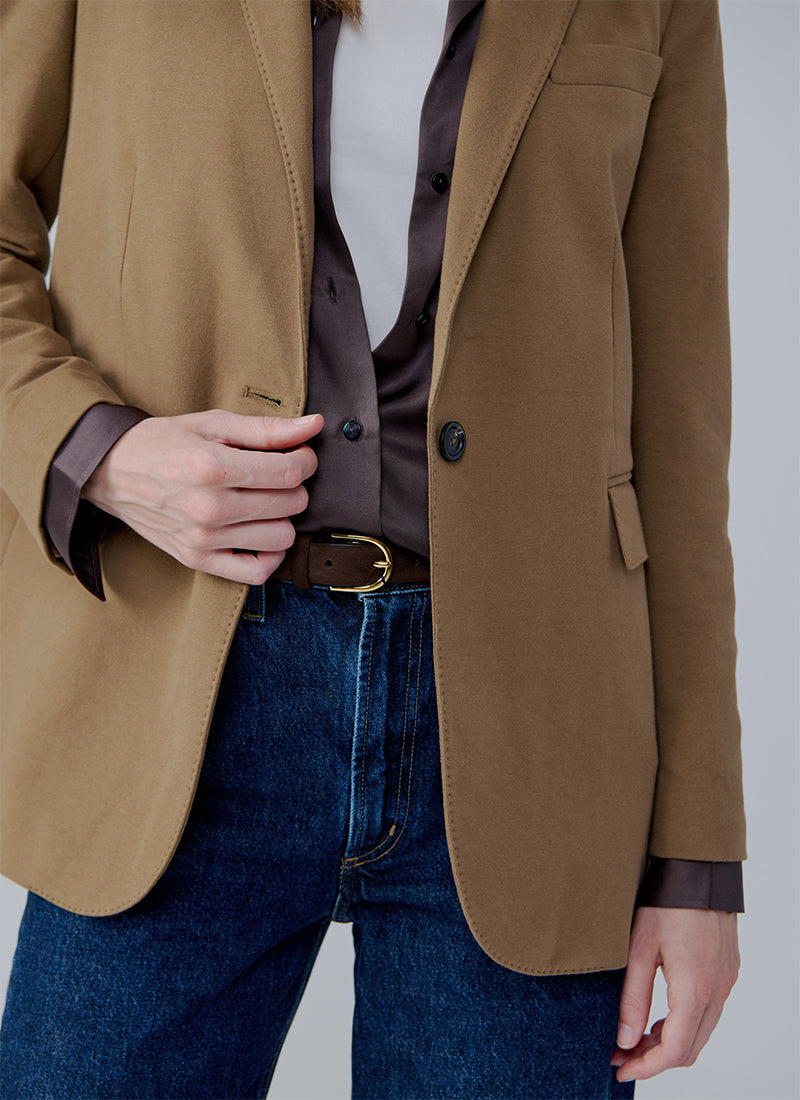  Boyfriend Light Fleece 1 Button Blazer by Circolo 1901 at Andrews 