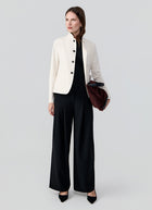 Circolo 1901 Stand Collar 4 Button Light Fleece Blazer