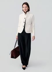 Circolo 1901 Stand Collar 4 Button Light Fleece Blazer