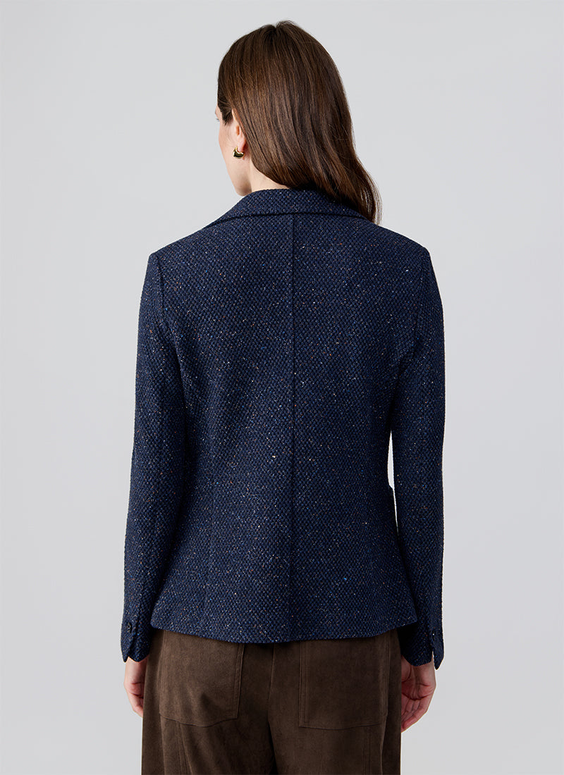 Slim Fit 2 Button Honeycomb Blazer